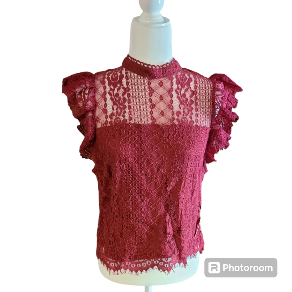 Iris Basic - Beautiful Lace Blouse - Size S, M, L